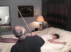 Short haired woman enjoys getting her ass spanked by her lord